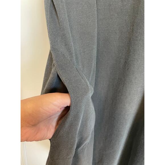 Clare V. Charlotte Ruffle t-Shirt Dress Faded Black gray short sleeve cotton M - Picture 7 of 10